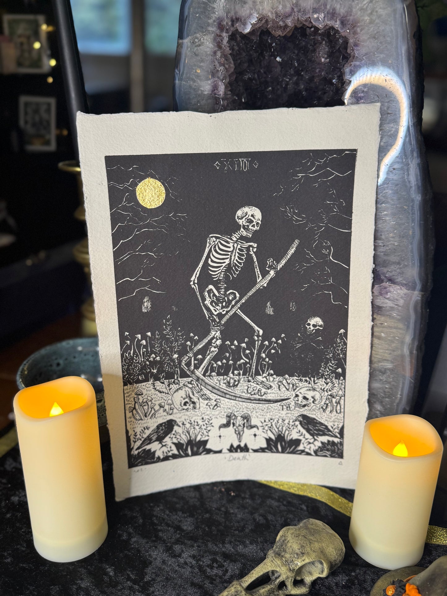 Back & Bone Gold leaf art print