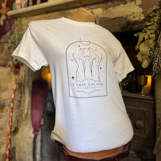 Carpe Noctem White Witchy T-Shirt | Alternative Clothing