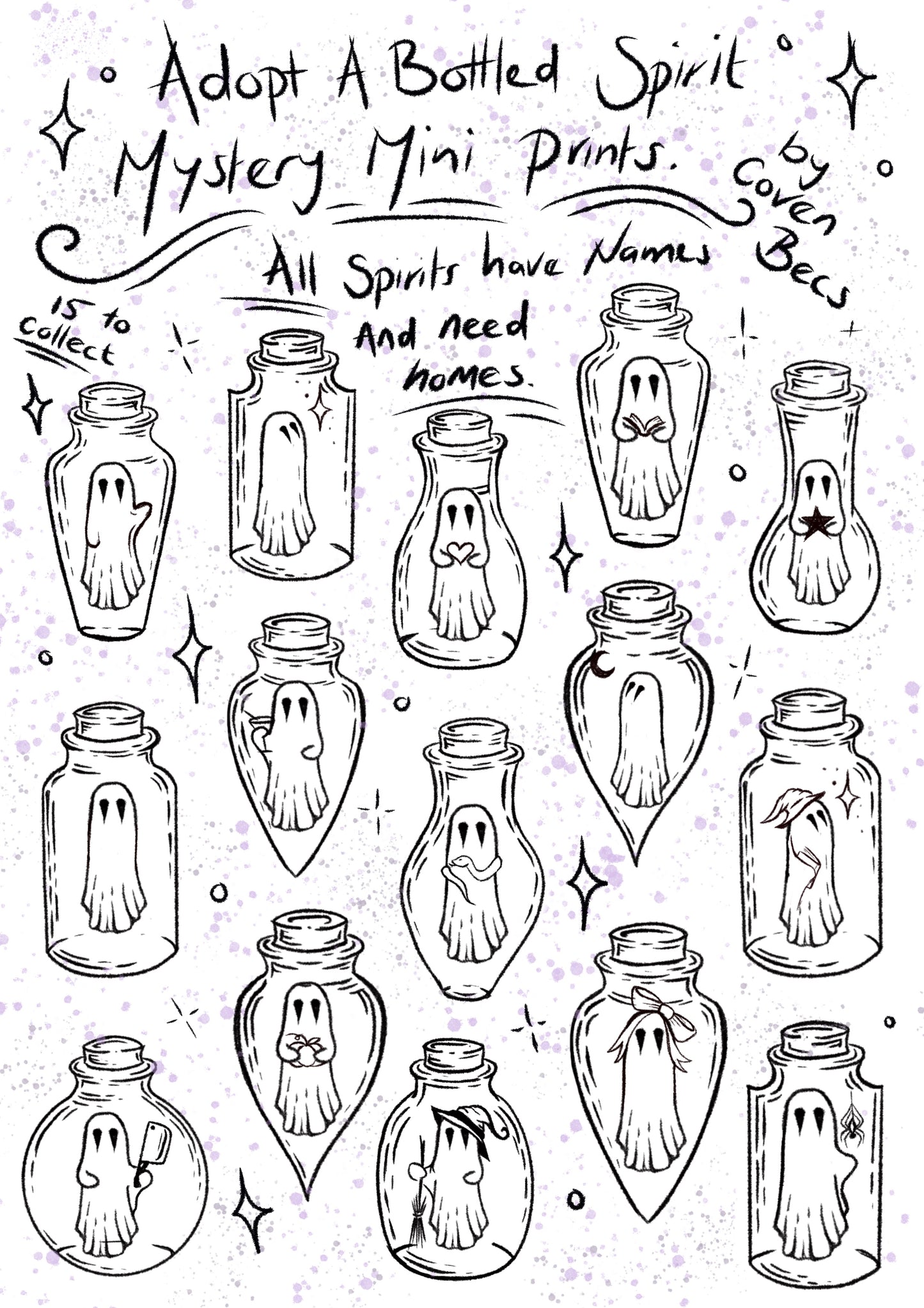 Adopt a Bottled Spirit Mystery mini print